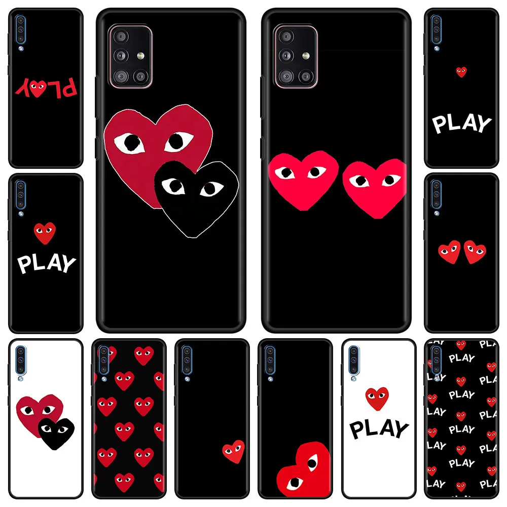 

Play Heart Comme D-Des Garcons Cool Case for Samsung Galaxy A50 A10 A70 A30 A20e A40 A20s A10s A10e A90 A80 A20 Phone Cover Bag