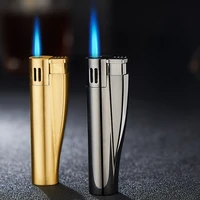 straight flame lighter creative metal inflatable windproof moxibustion lighter mens gift