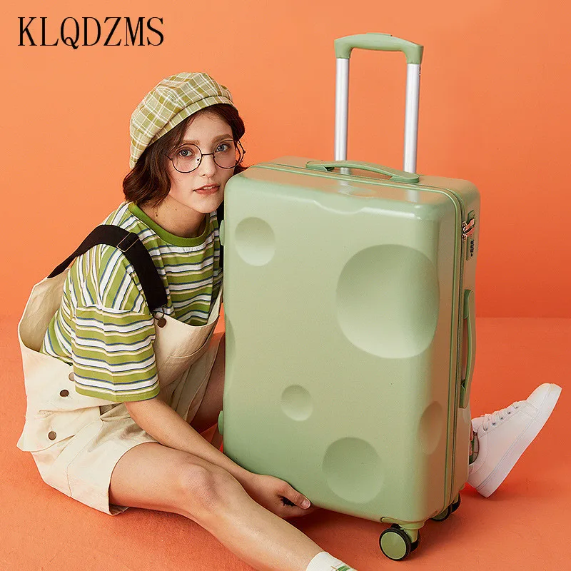 KLQDZMS Unisex Mute Universal Wheel Trolley Luggage Portable Cabin Rolling Luggage Lnnovative Rolling Suitcase with wheel