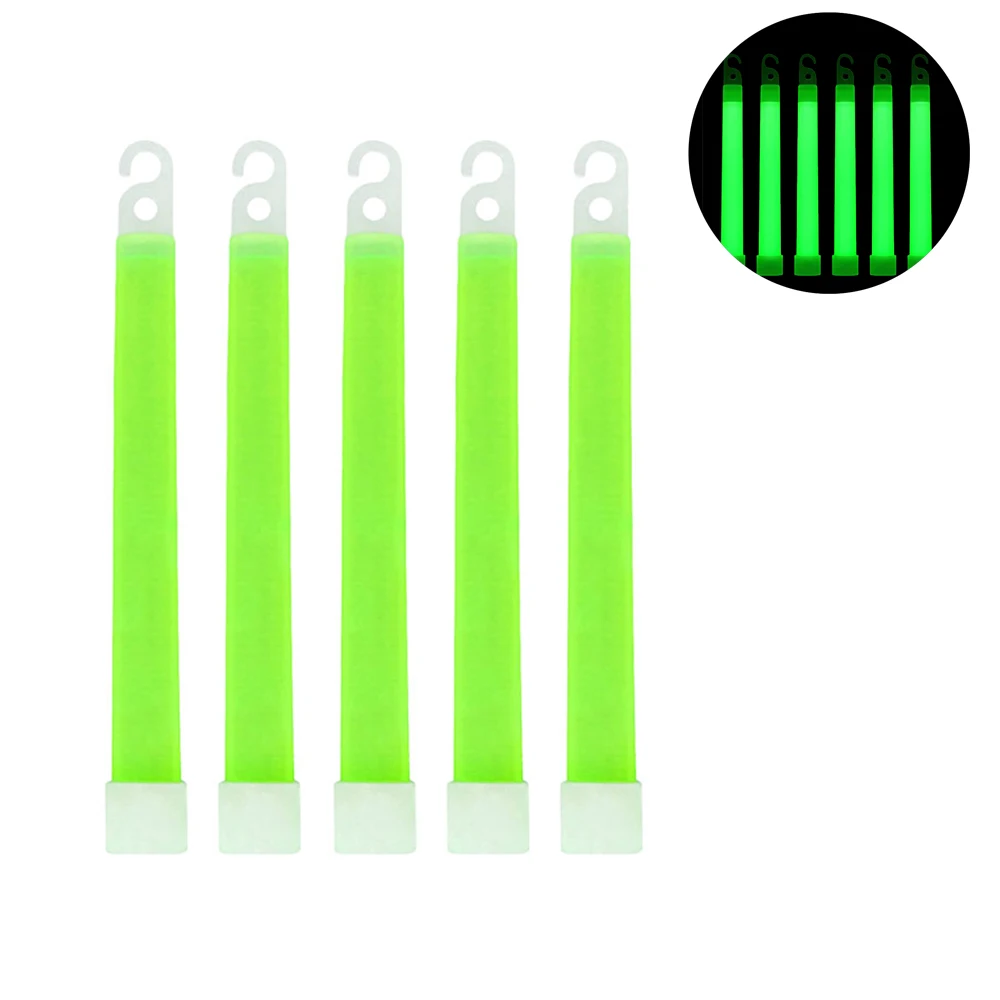 

Флуоресцентсветильник светящиеся палочки с крючком, 1/5 шт., 6 дюймов, товары для концервечерние, уличный аварийный инструмент для повседневн...