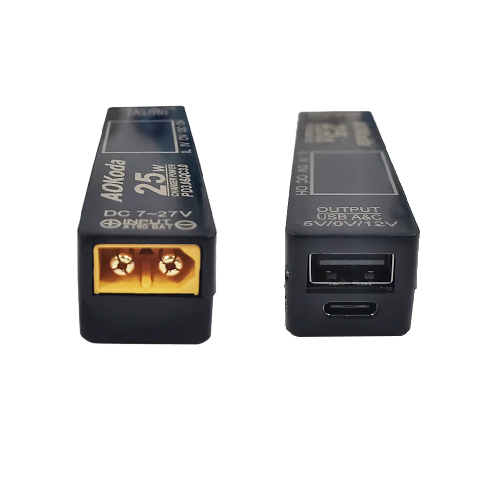 AOKoda PD3.0 и QC3.0 Быстрый Преобразователь мощности литий-полимерный аккумулятор xt60 в