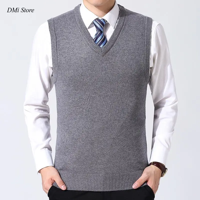 

DIMI Casual Sweaters Designer Woolen Mans Clothes High Quality New Autum Winter Fashion Brand Knit Sleeveless Vest Pullover Mens