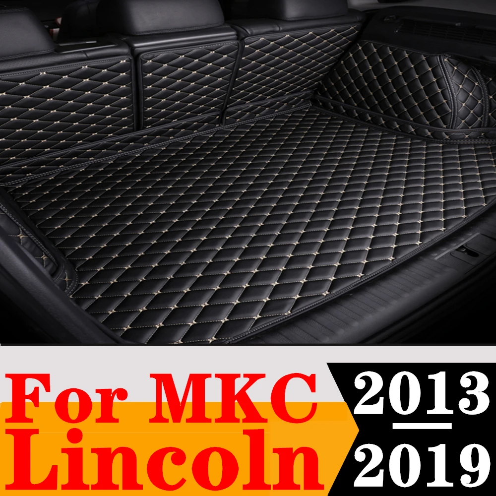 

Sinjayer Waterproof Highly Covered Car Trunk Mat Tail Boot Pad Carpet High Side Rear Cargo Liner For Lincoln MKC 2013 2014-2019