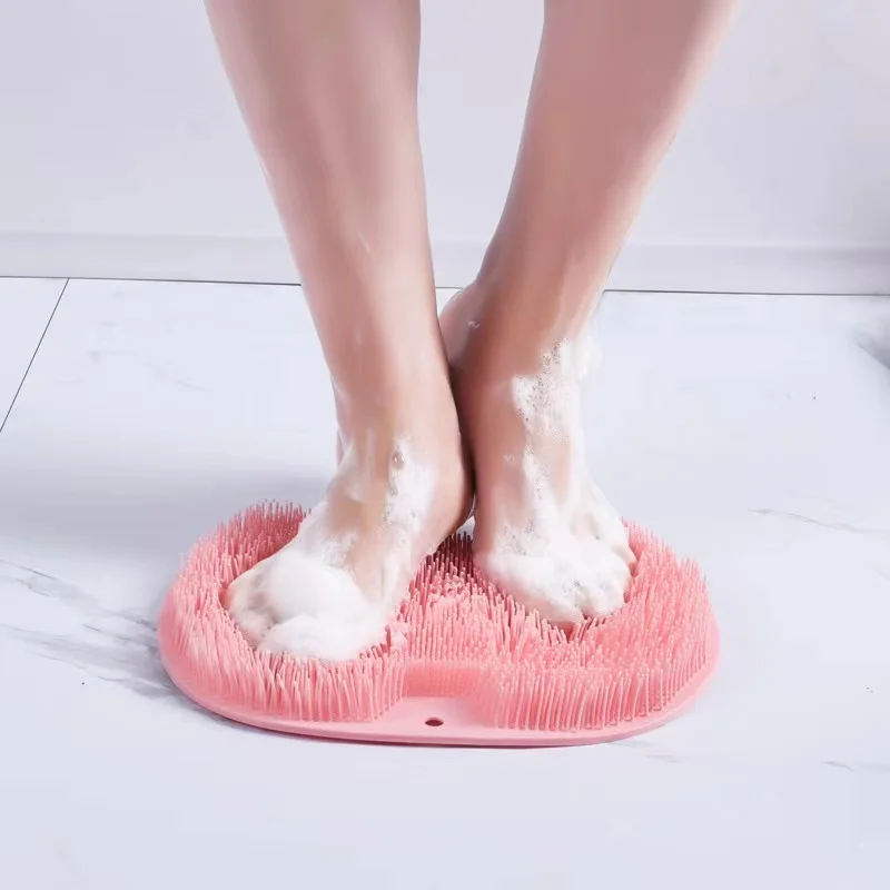 Foot wash brush rub back sucker brush foot massage pad shower massage non-slip bath pad foot wash bathroom tool
