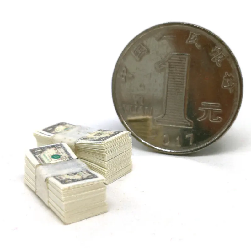 100 sheetsset mini dollar 112 dollhouse miniature doll house accessories restaurant mini play toys diy decoration craft free global shipping