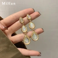 mihan 925 silver needle women jewelry geometric earrings 2022 new trend vintage temperament resin dangle drop earring for women