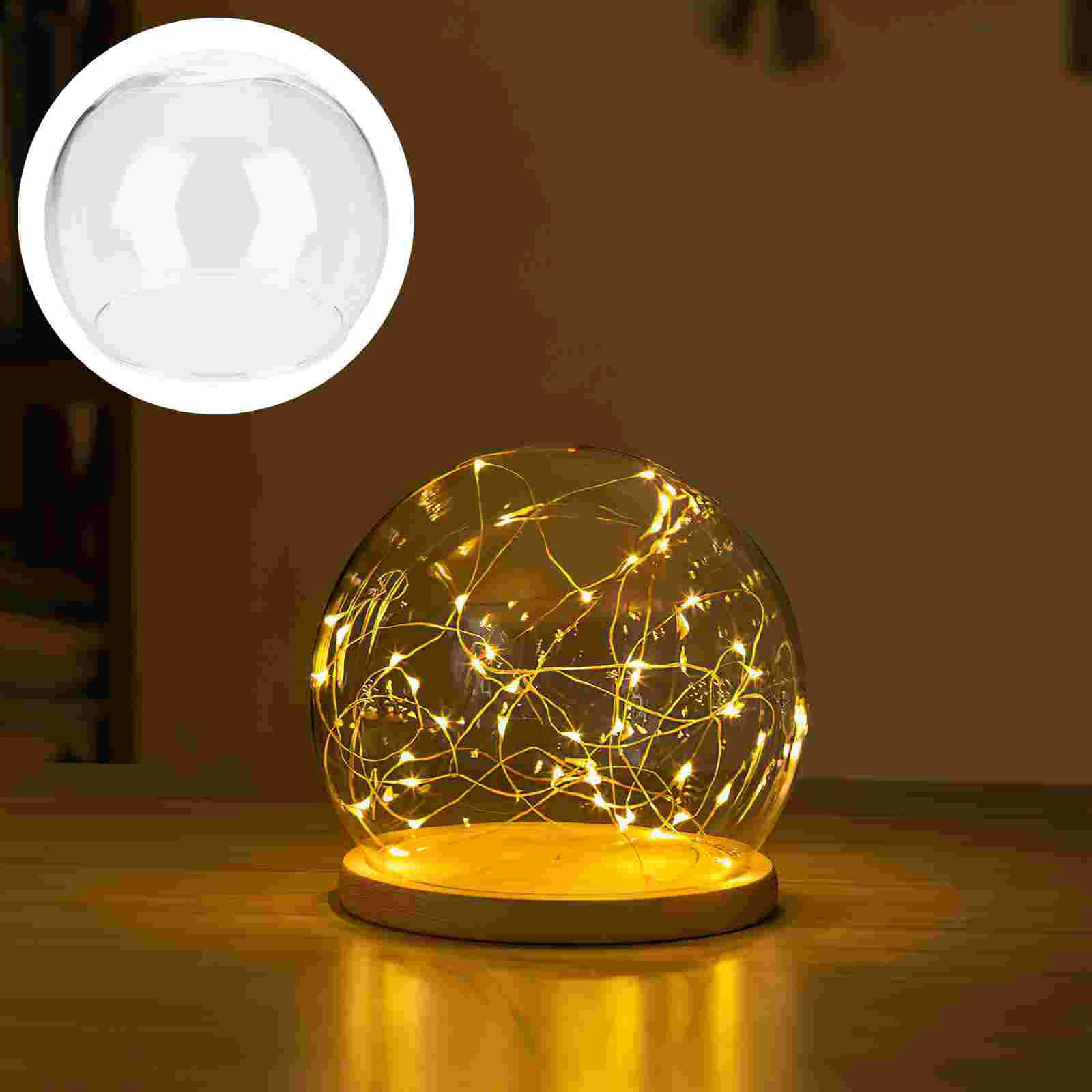 

2pcs Multifunctional Decorative Sturdy Glass Domes For Display Delicate Glass Cover Glass Dome Glass Display Dome
