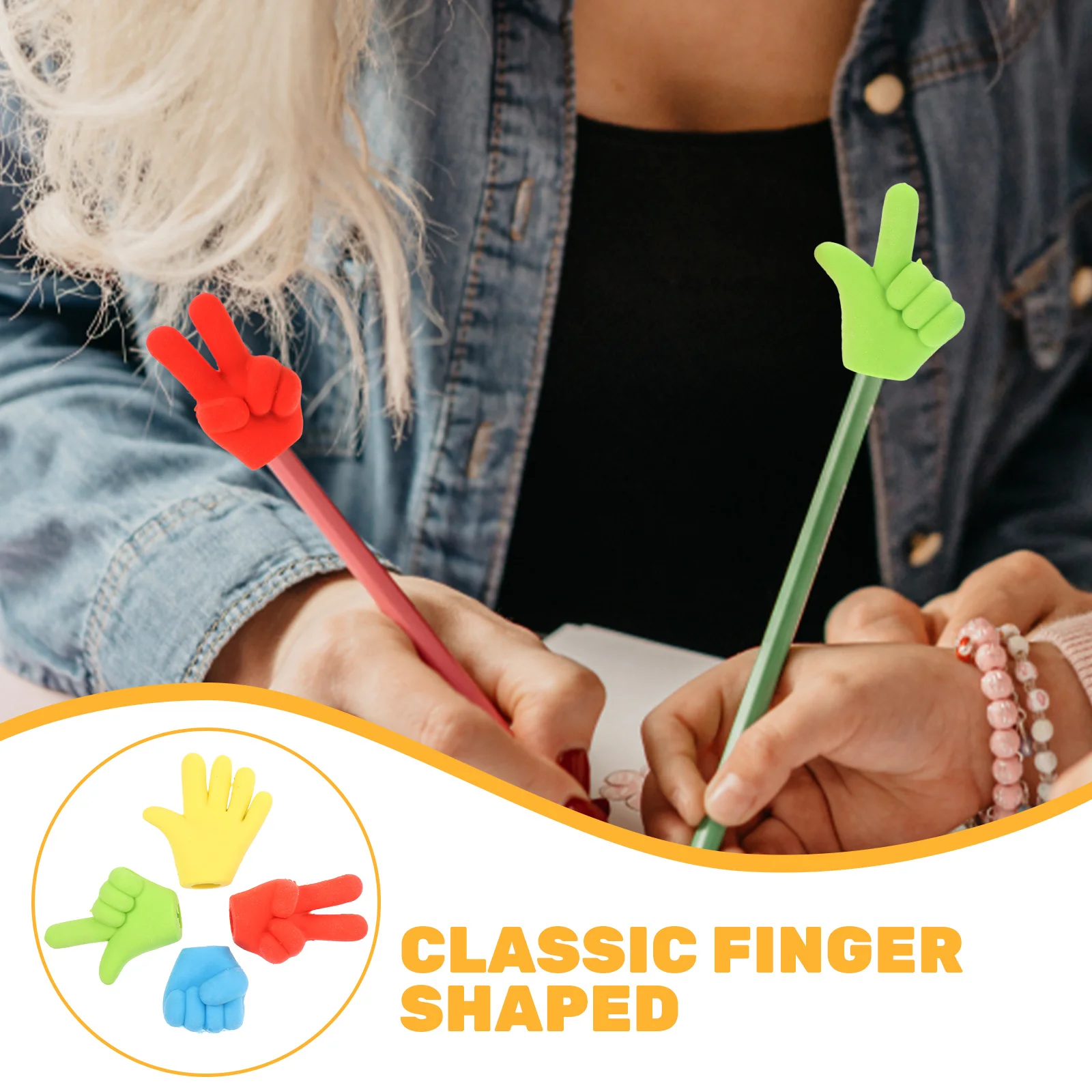 24 шт. ластик ластики для протирки тумана забавный камень классический палец в