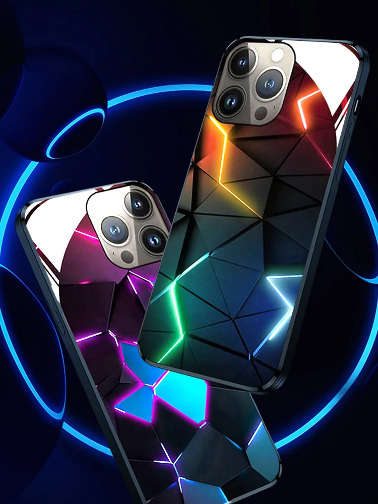 Интеллектуальный многоцветный светящийся защитный чехол для мобильного