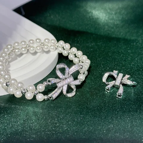 Медный браслет с цирконием LIJIEMEI