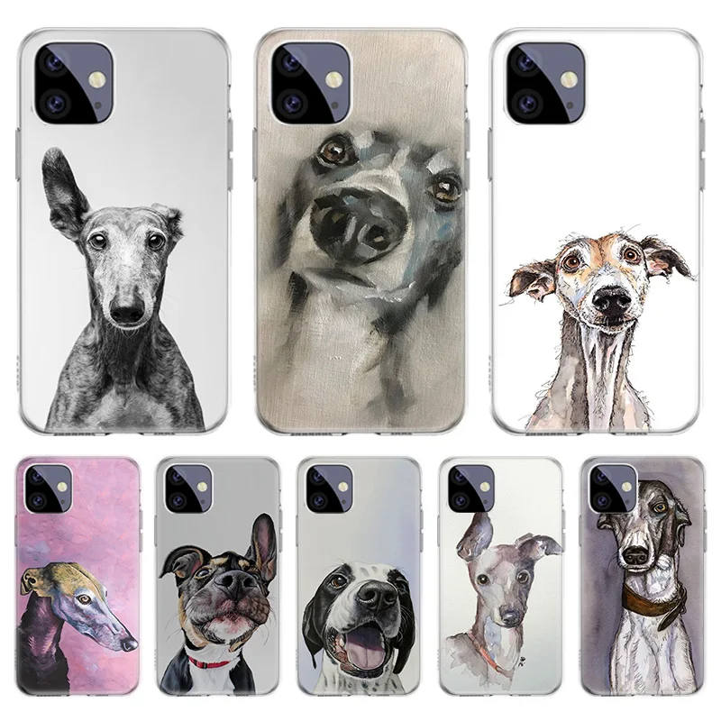 

Galgo Greyhound Dog Case For Iphone 11 12 Pro Max 13 7 8 Plus XR XS X 12 Mini 6 6S SE 2020 SE2 Cover Shell Funda Coque