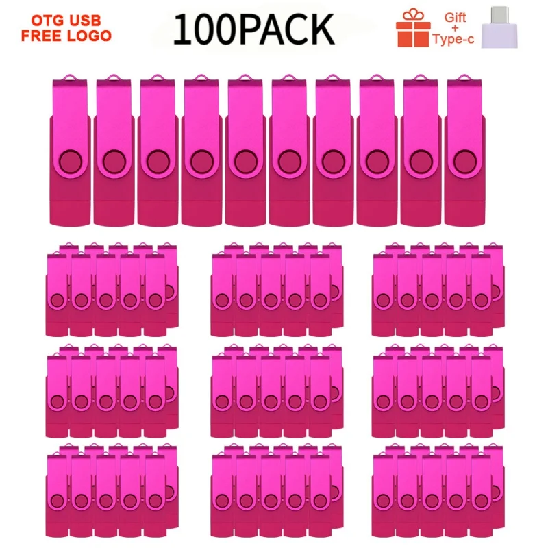 

USB-флеш-накопитель OTG, USB Type-C, 4-64 Гб, 100 шт./лот