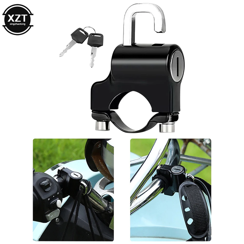 

Портативный мини-замок на шлем, металлический Противоугонный замок с 2 ключами для руля велосипеда, мотоцикла, электроскутера, 22-24 мм