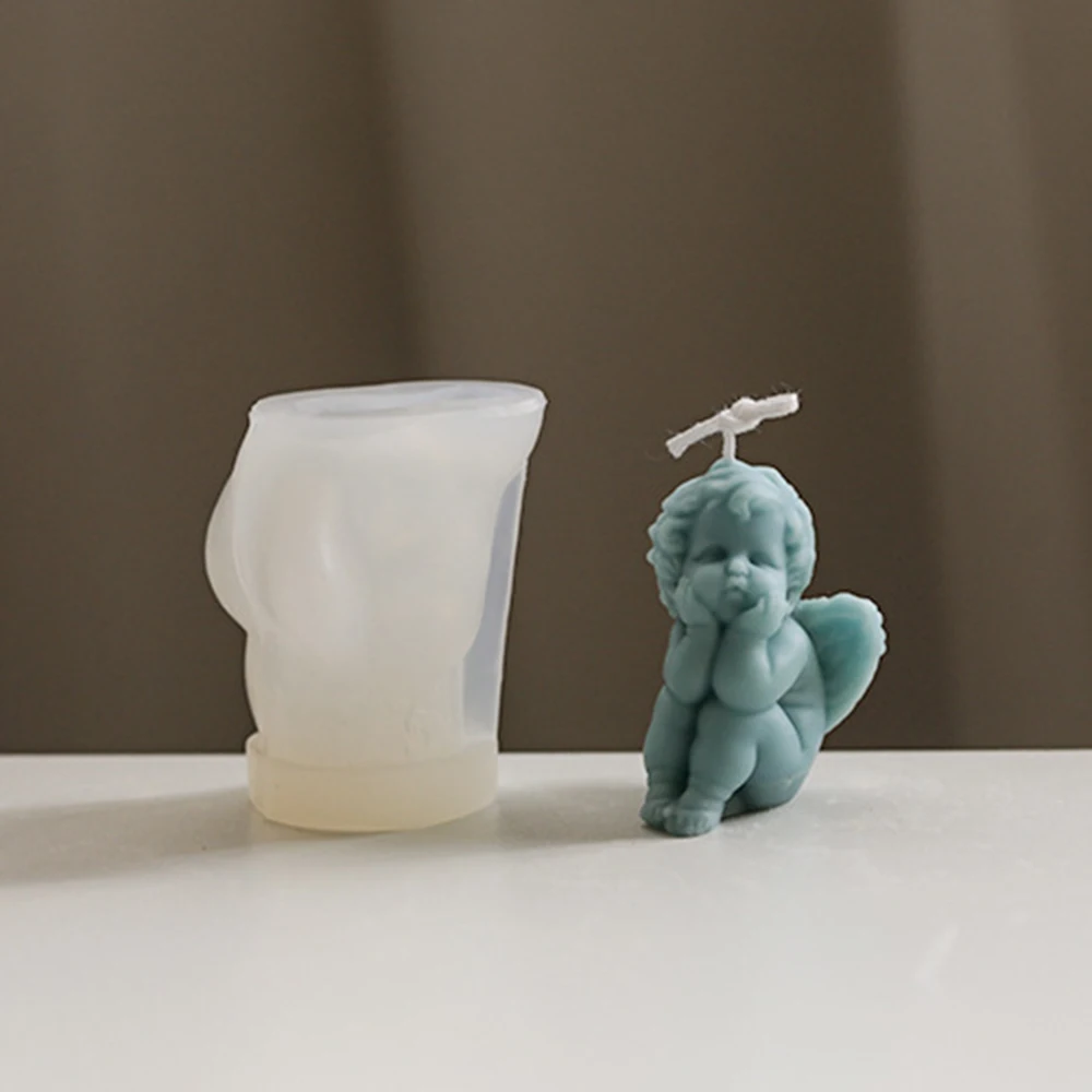 3D формы для свечей в виде маленького ангела силиконовые сделай сам изготовления