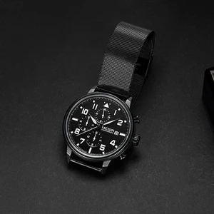 MEGIR Mens Watches Top Brand Luxury Analog Quartz Watch Men Stainless Steel Mesh Strap Chronograph W in Pakistan