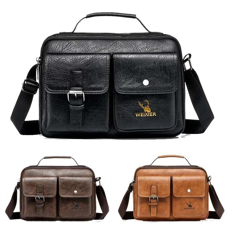 

PU Leather Bag Men's Handbag Vintage Messenger Bag Men Shoulder Bags Male Briefcase Bag Casual Tote Bag Handbags Sling Bag New