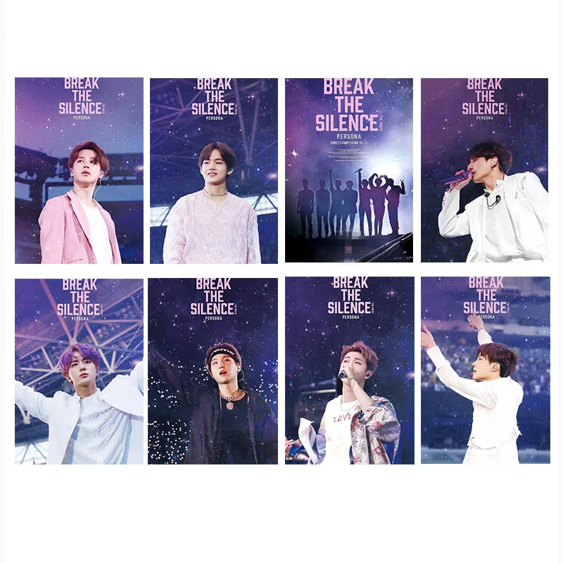 

7/8 шт./компл. Kpop групповая Фотокарточка «сломать беззвучность»: фотокарточки для фильмов LOMO карточки для фанатов