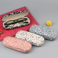 chinese style glasses case fashion flower cloth refreshing simple glasses case cotton cloth floral folding glasses box