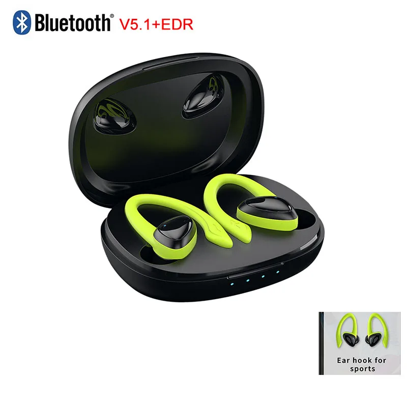 Спортивные Беспроводные Bluetooth-наушники с микрофоном IPX5 водонепроницаемые