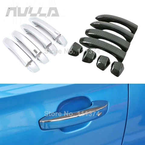 Накладки на дверные ручки из АБС-пластика под карбон для MG MG5, 5 HS, ZS, EV, EZS, ZX, ZST, VS 2017, 2018, 2020, 2021, 2022, 2023, 2024