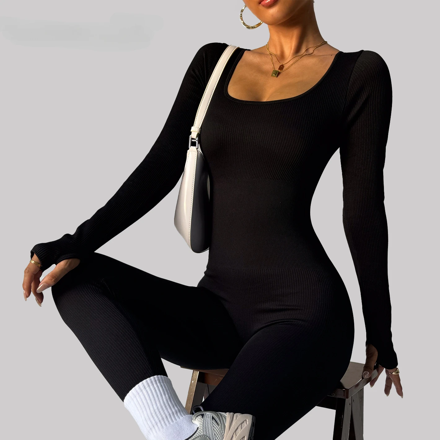 WANAYOU Бесшовный женский комбинезон для йоги цельный спортивный комплект