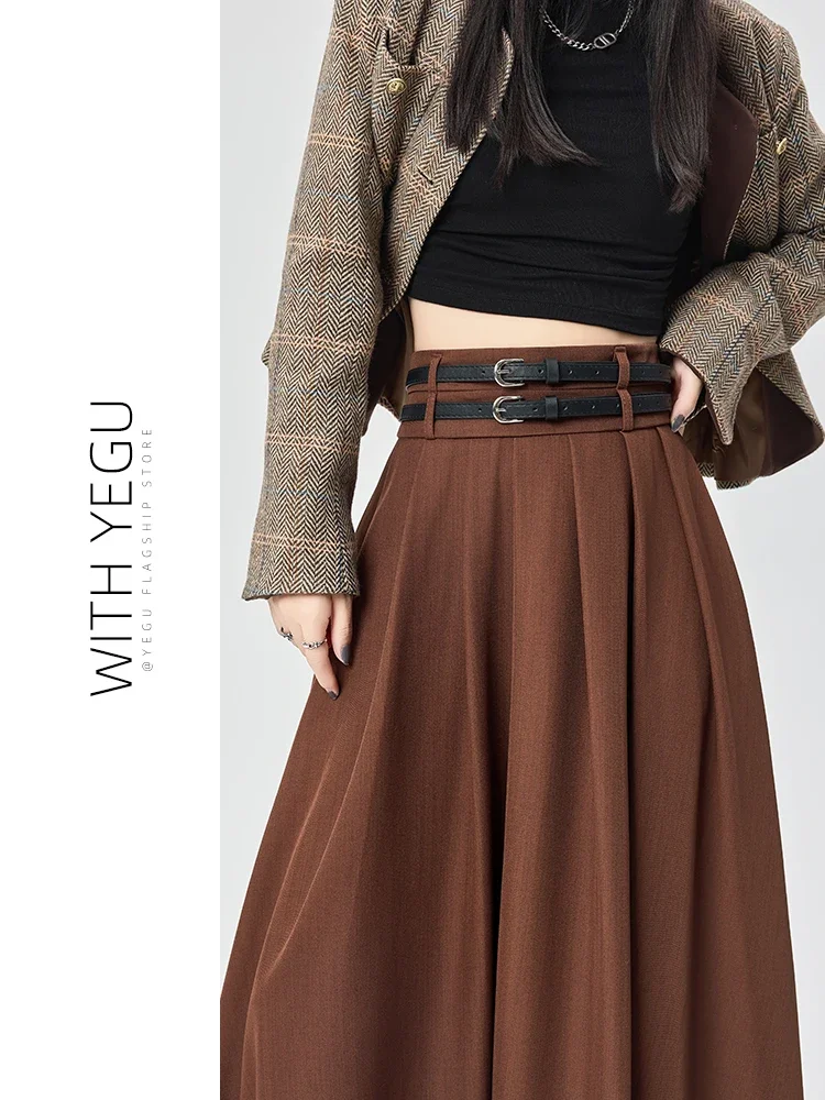 Женская плиссированная юбка трапециевидной формы