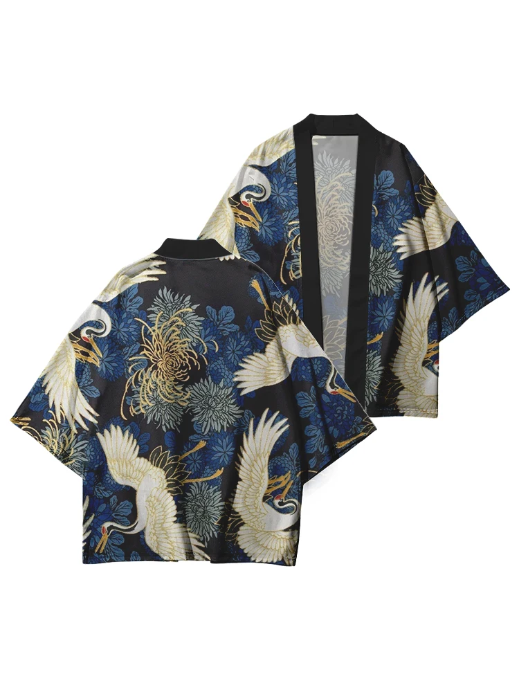 Модный жакет с принтом японское кимоно кардиган Женский традиционный костюм