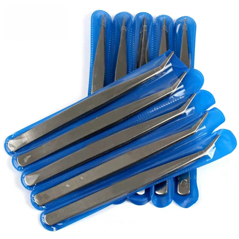 

Stainless steel tweezers tool repair edge sewing threading pliers garment factory industrial sewing tools pointed elbow
