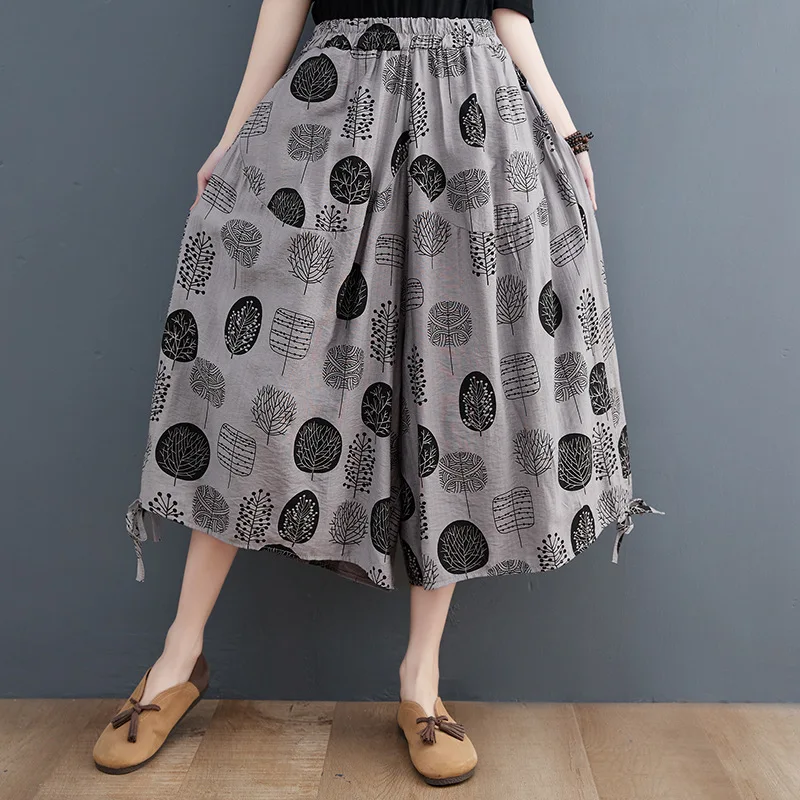 

Женские винтажные брюки в горошек, Свободные повседневные широкие брюки большого размера с эластичным поясом, весна-лето 2023