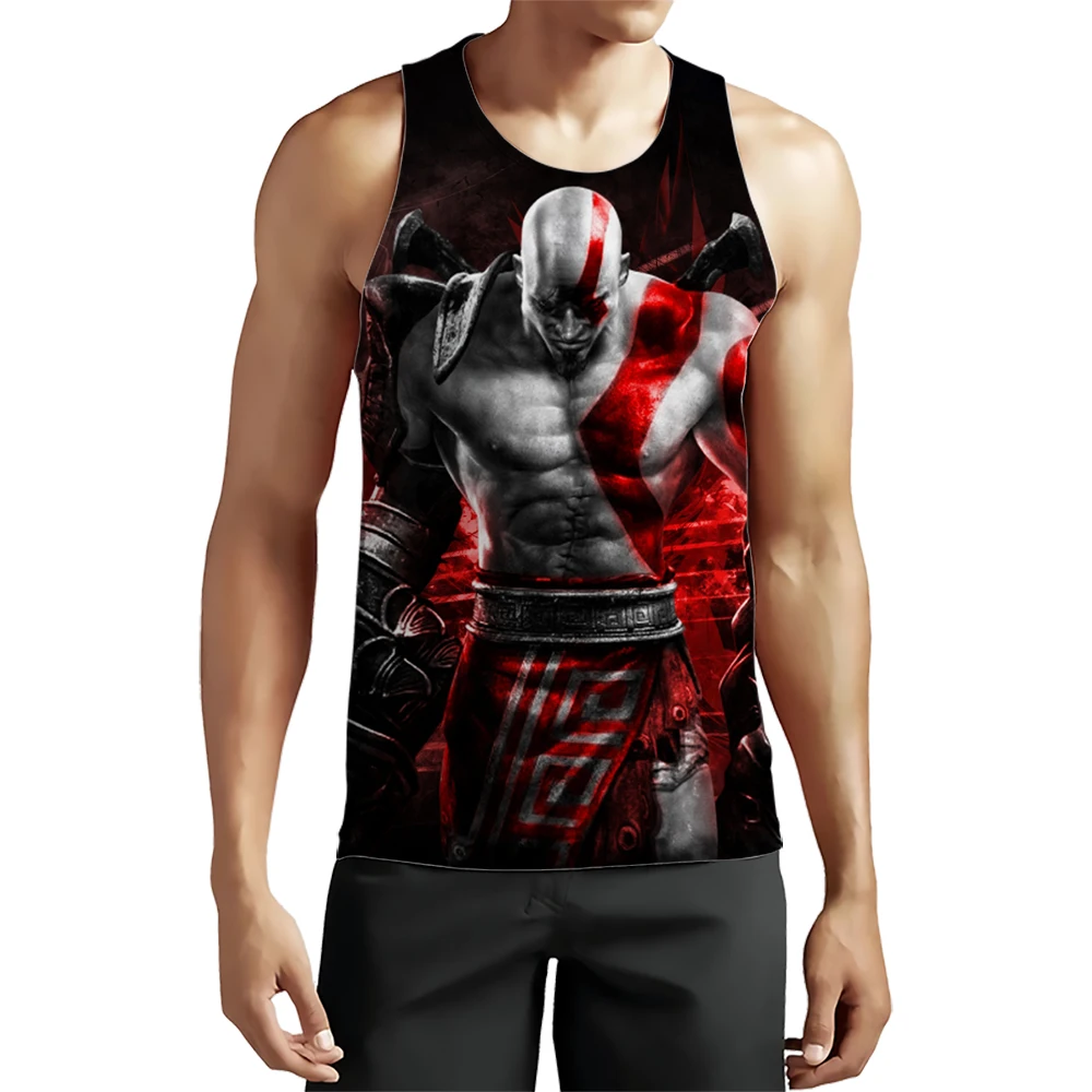 

CLOOCL Men Tank Tops Kratos God of War 3D Graphics Vest Fashion Women Outdoor Fitness Sleeveless O-Neck Tops Asian Size S-5XL