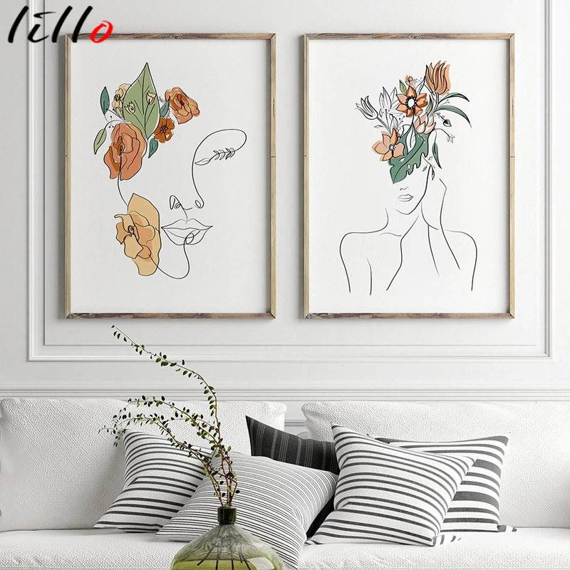 Картина на холсте с абстрактным изображением линий для гостиной - купить по