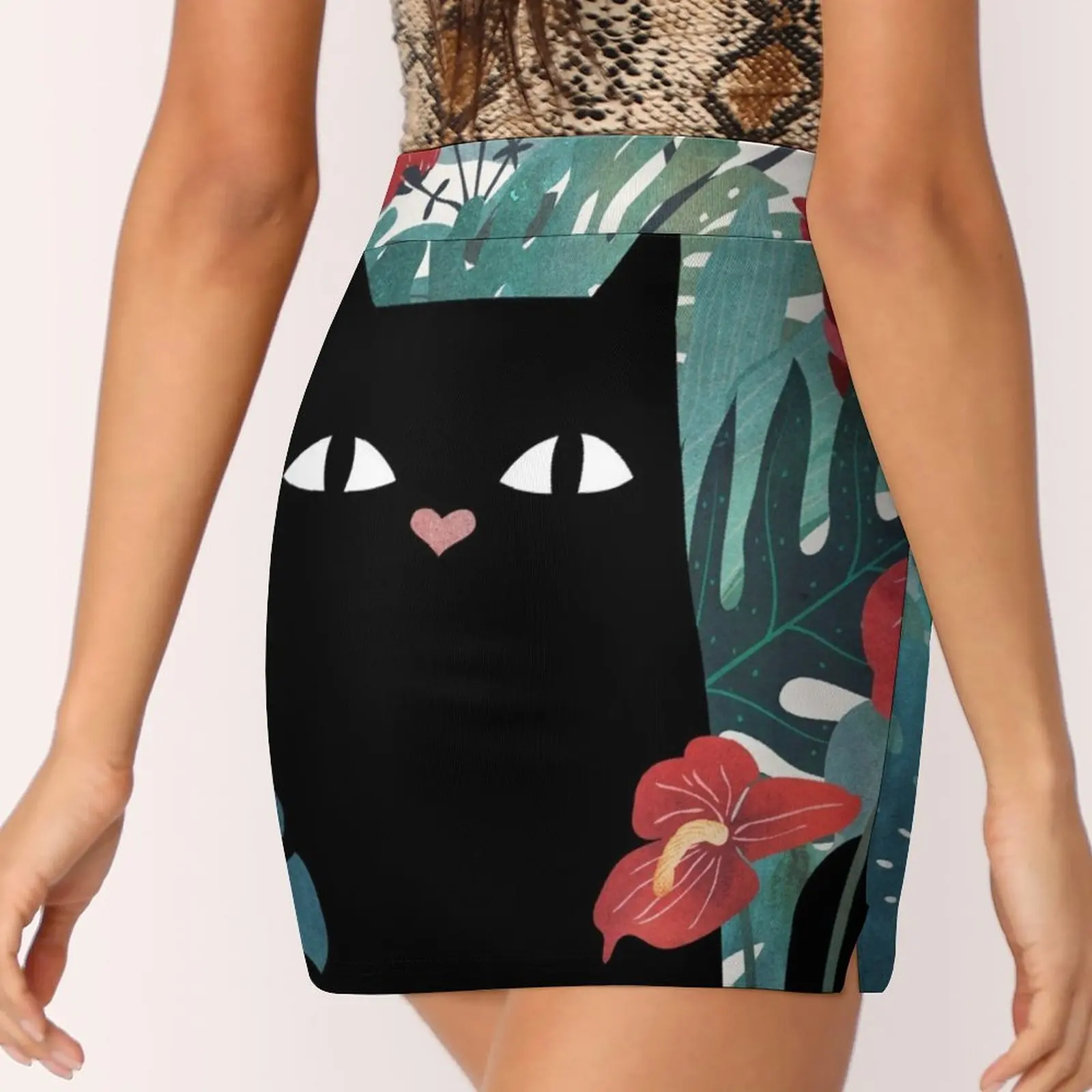 Popoki мини-юбка из полиэстера и спандекса