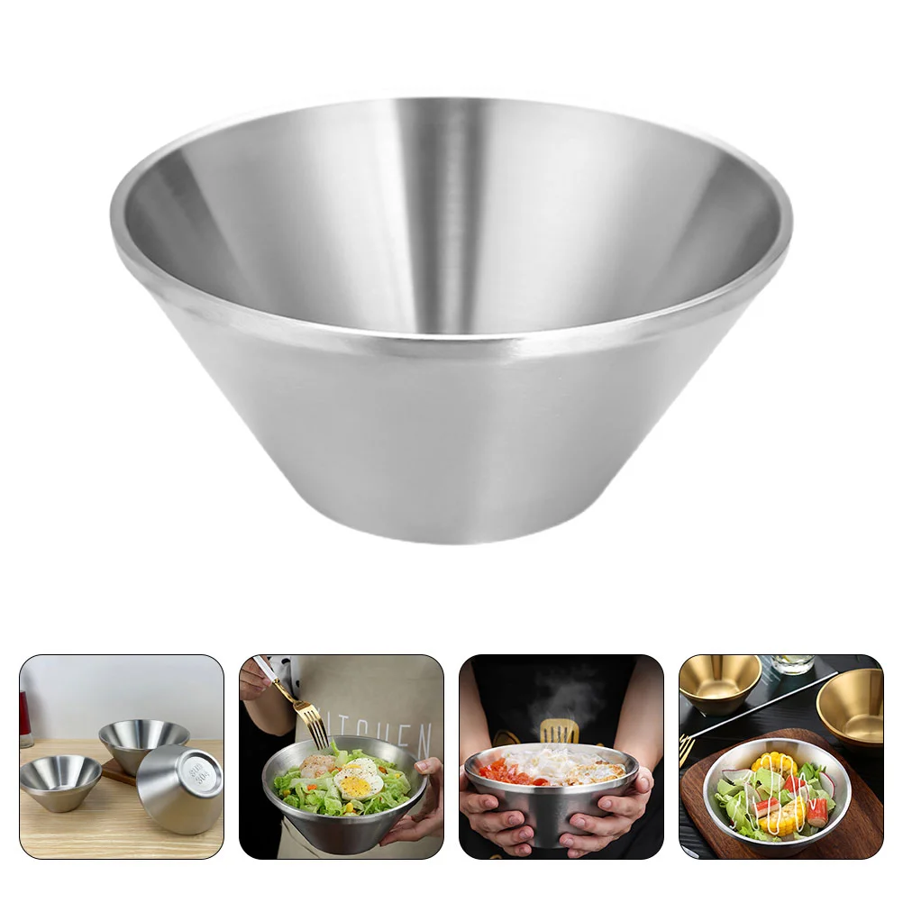 

Bowl Serving Bowls Stainless Snack Fruit Plates Appetizer Cup Condiment Dishes Seasoning Dinner Noodle Pasta Steel Rice Chiller