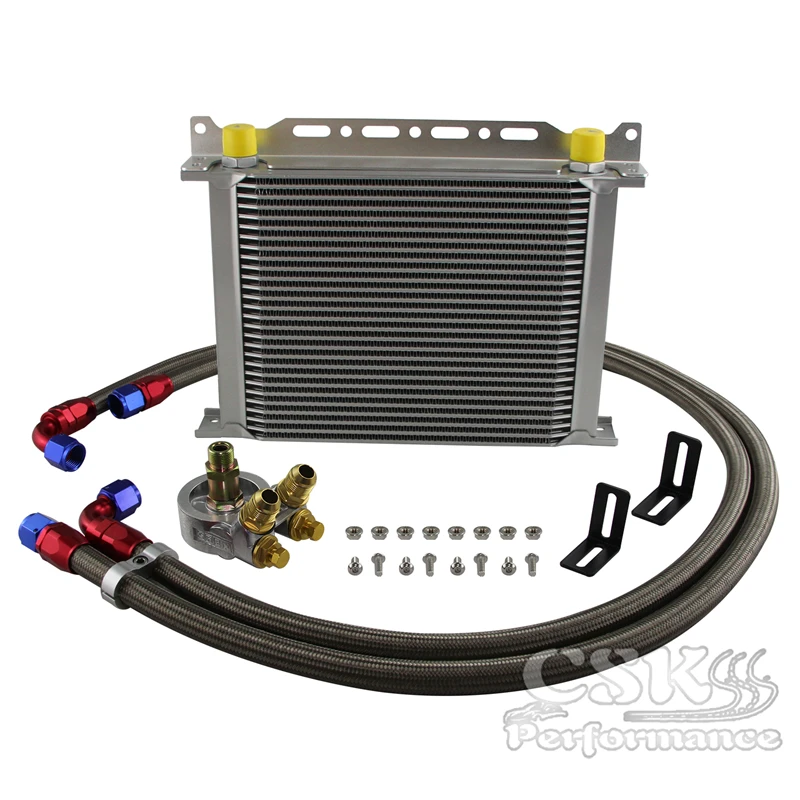 Масляный радиатор двигателя 28 рядов AN10 британского типа + Адаптер фильтра