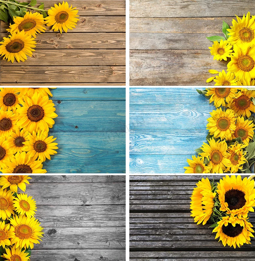 

Фон для фотосъемки с изображением деревянной доски Подсолнух деревянный сосновый пол для взрослых реквизит для фотосъемки портрет голова Фотостудия