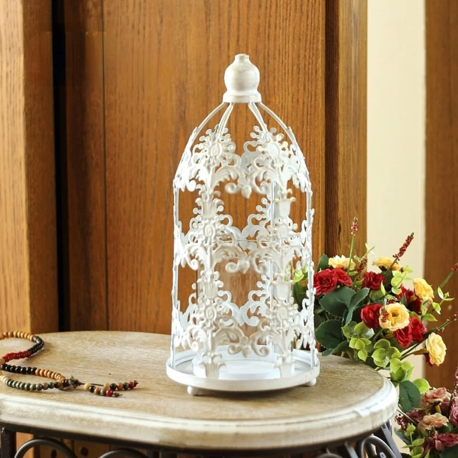 

Nordic Style Metal Candle Holder Vintage Decorations Living Room Chic Round Candlestick Wedding Hogar Decoraciones Home Decor