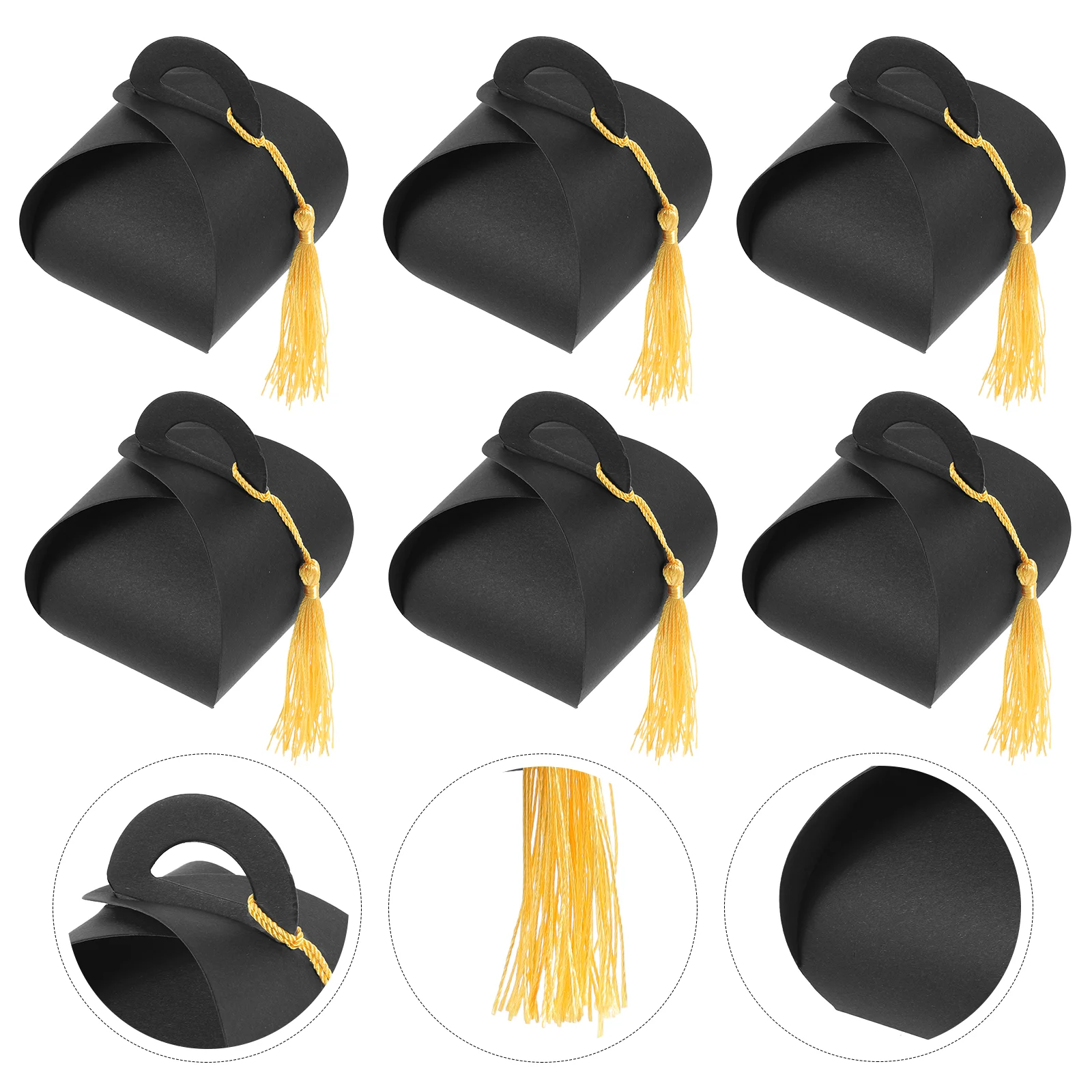 

50 Pcs Delicate Candy Case Sweets Container Gifts Decorative Holder Graduation Party Favors Biscuit Box Supply