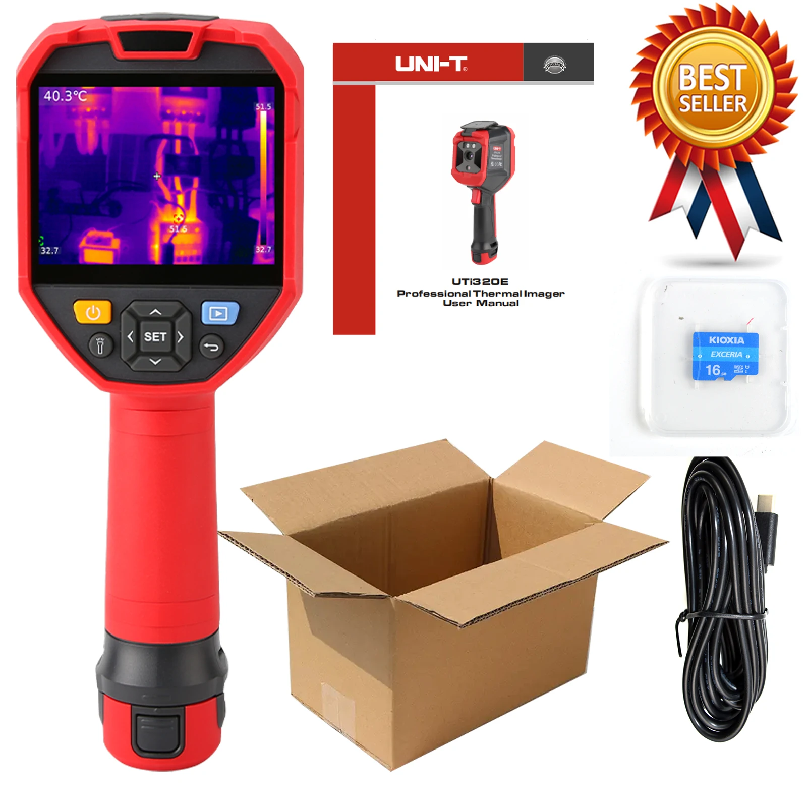 

UNI-T UTi320E Infrared Thermal Imager Industrial PCB Circuit Floor Heating Detection PC Analyze WIFI Thermal Imaging Camera
