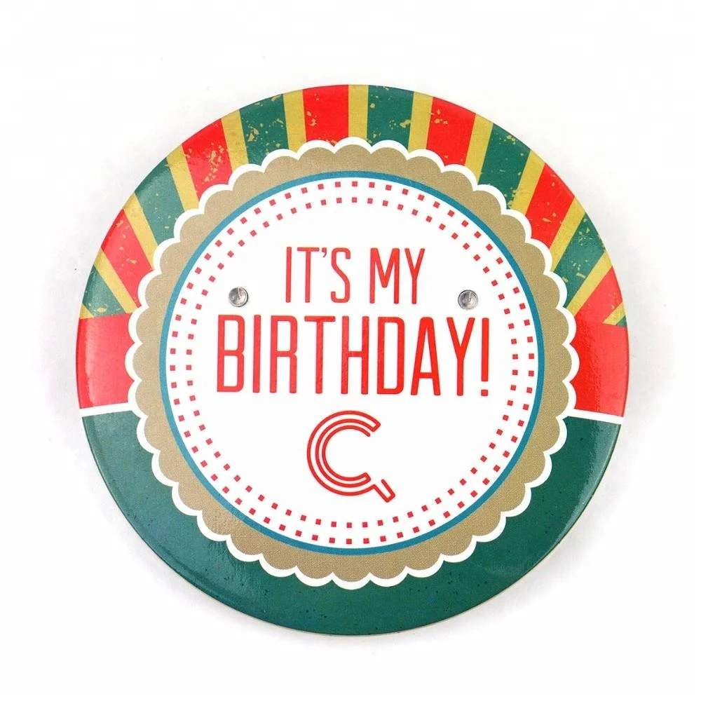 Бейдж Брошь на булавке индивидуальная дешевая форма квадратная круглая жестяная