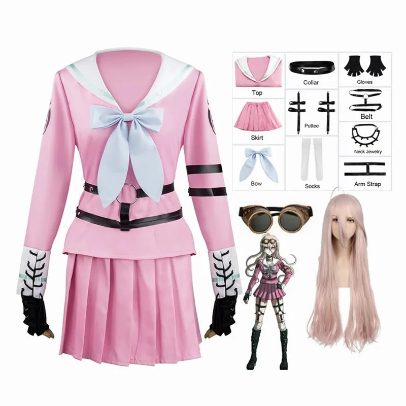 

2022 New Anime Danganronpa V3 Miu Iruma Cosplay Costumes Women Dresses Sailor Suit School Uniform Sets