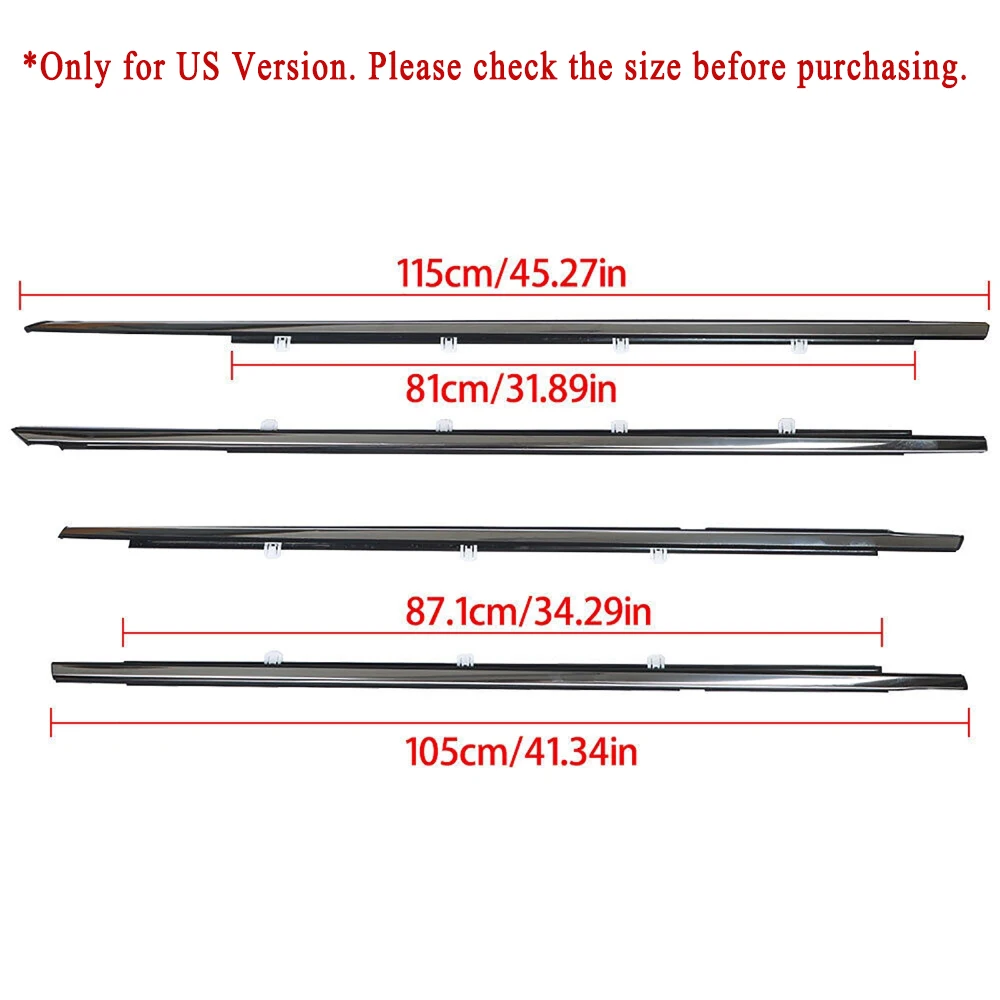 Уплотнители для окон Honda Accord 8 2008-2012 (версия США) 4 шт. уплотнительные ленты