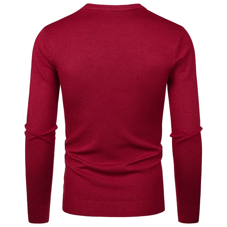 Men Sweater  Autumn New Warm Collar Pullover Casual Sweaters