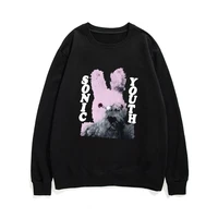 bad bunny sonic youth anime cartoon graffiti streetwear pullover men women fashion all match hip hop trend style sweatshirt tops