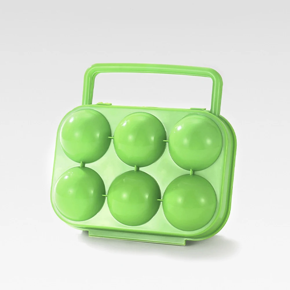

Portable Egg Box Carton Holder Carrier Folding Waterproof Shockproof Egg Storage Tray Box 6 Egg Box ABS Plastic