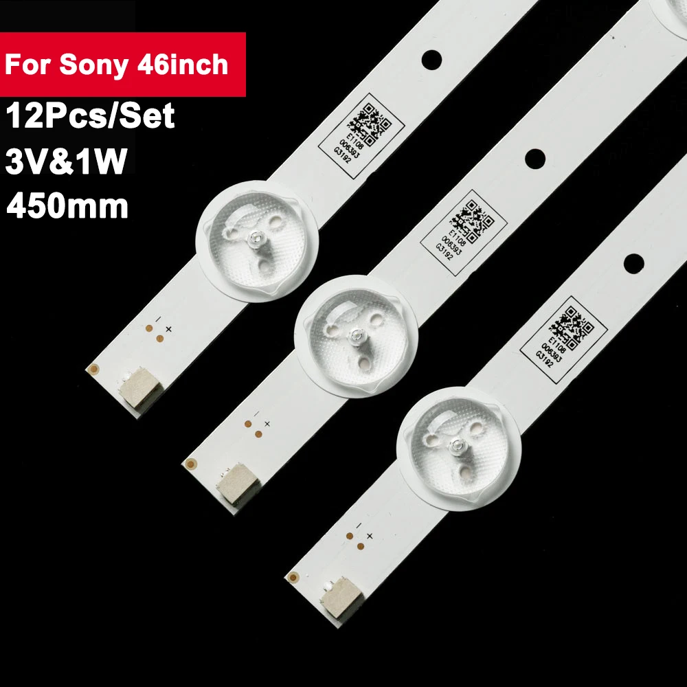 Светодиодная лента для подсветки телевизора 450 мм для Sony 46 дюймов 12 шт./комплект