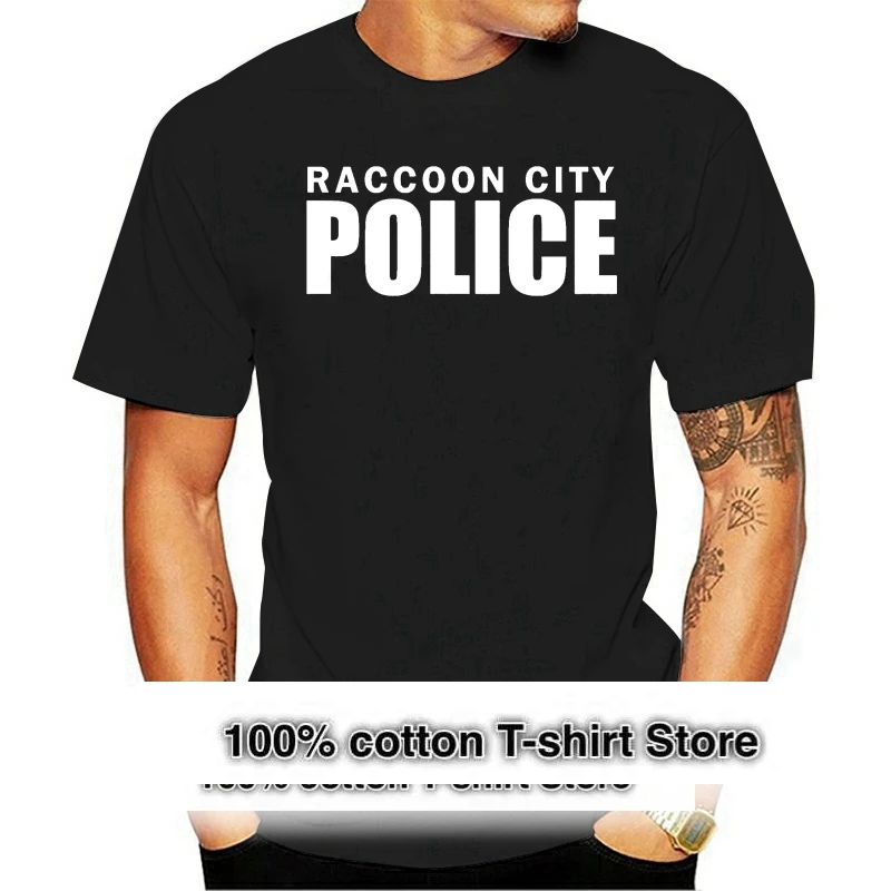 

Raccoon City Polices T Shirt Normal S XXXXXL Tee Shirt Spring Autumn Shirt Fit Designing Basic Novelty Men Women Cartoon