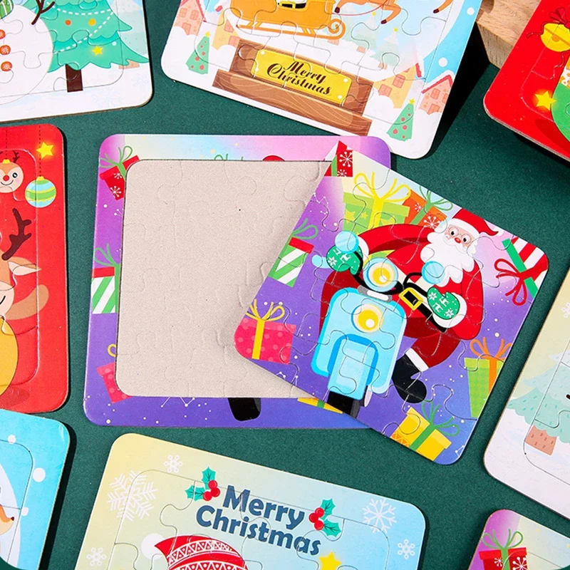 2/10 шт. мини-Рождественские бумажные пазлы развивающие игрушки детские сувениры