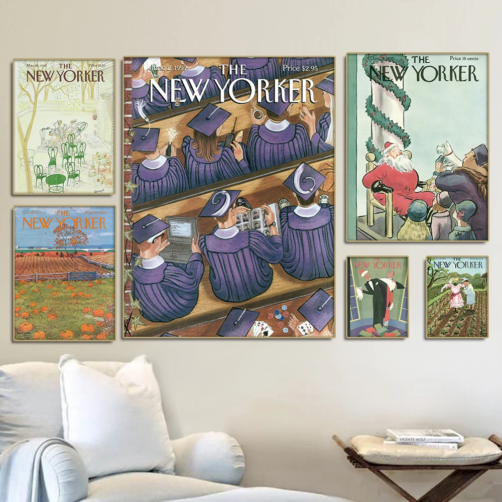 Постеры и принты в стиле ретро для журналов здание домашних животных пейзаж