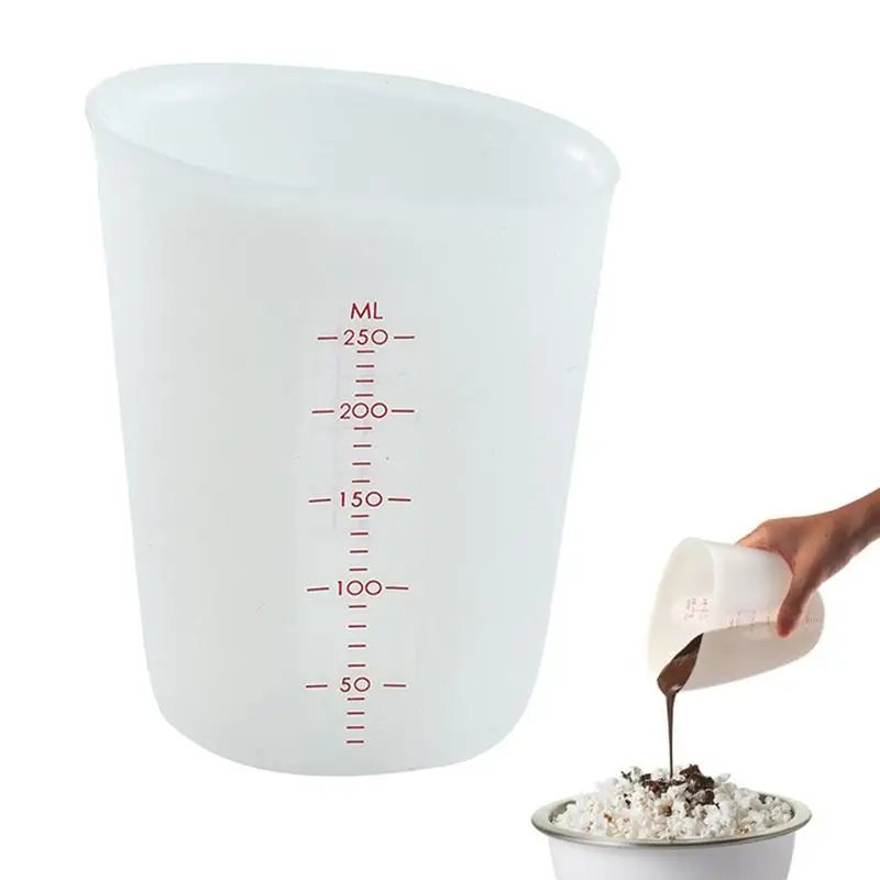 Silicone Resin Measuring Cups Silicone Flexible Pour Cups With Marking Pour Mixing Cups Blender For Liquid Paint Epoxy Resin