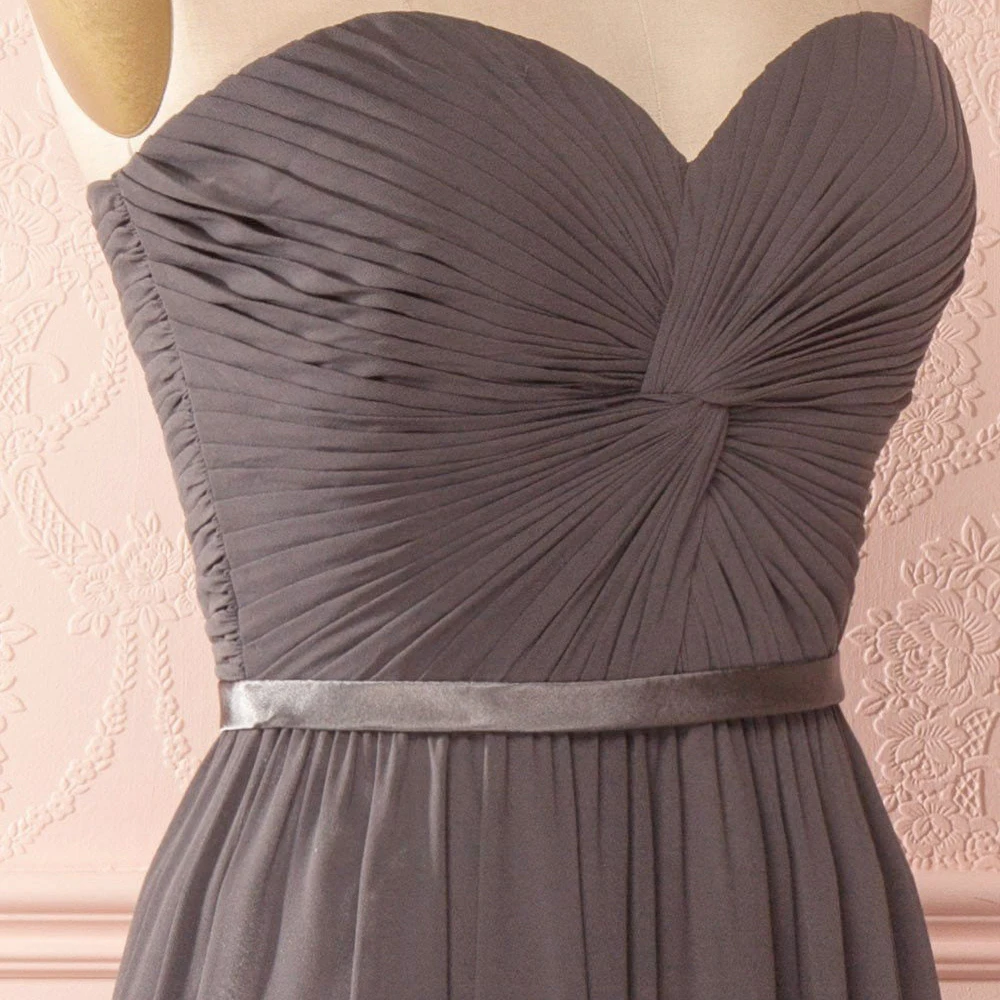 ENOUCH милое без бретелек ТРАПЕЦИЕВИДНОЕ ПЛАТЬЕ для подружки невесты Простые